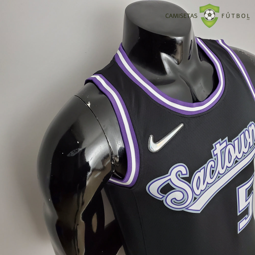 Camiseta Sacramento Kings 21-22 - Deaaron Fox 5 Negro Nba