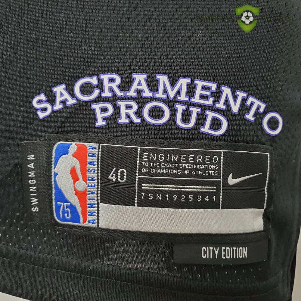 Camiseta Sacramento Kings 21-22 - Deaaron Fox 5 Negro Nba