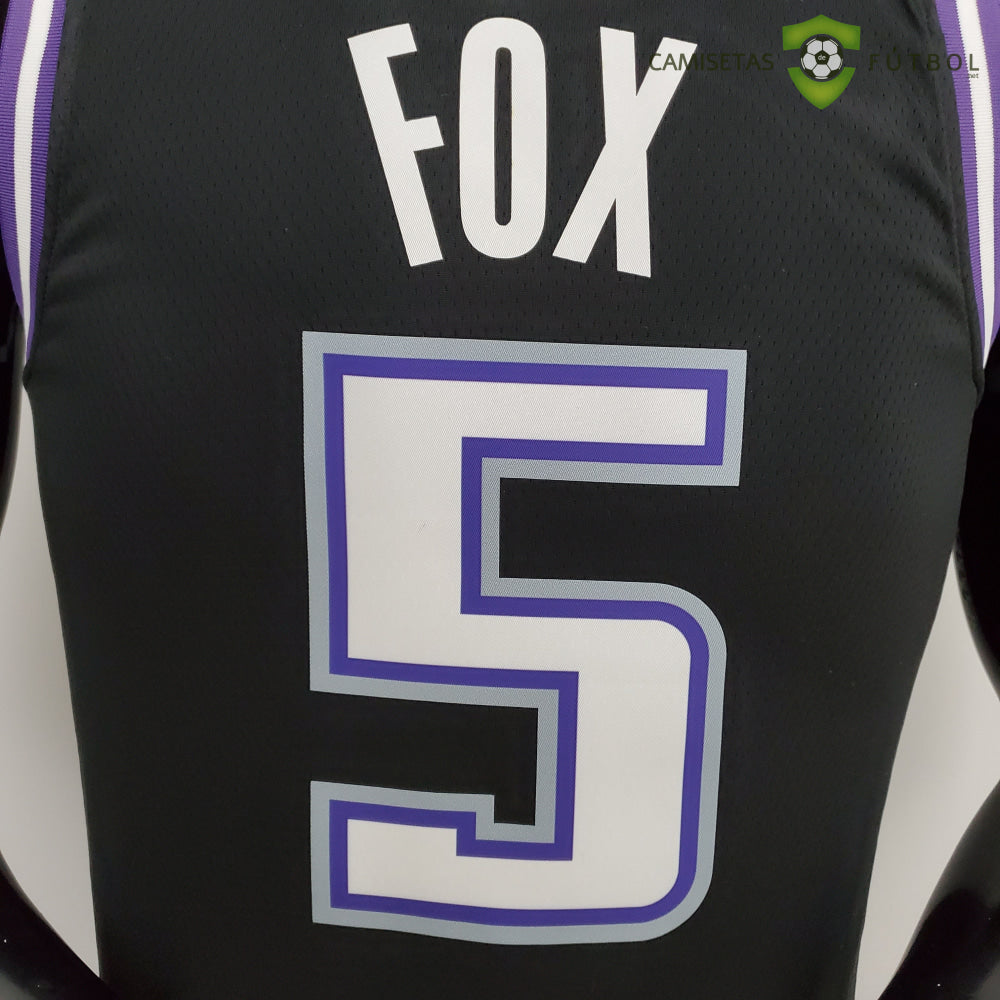 Camiseta Sacramento Kings 21-22 - Deaaron Fox 5 Negro Nba