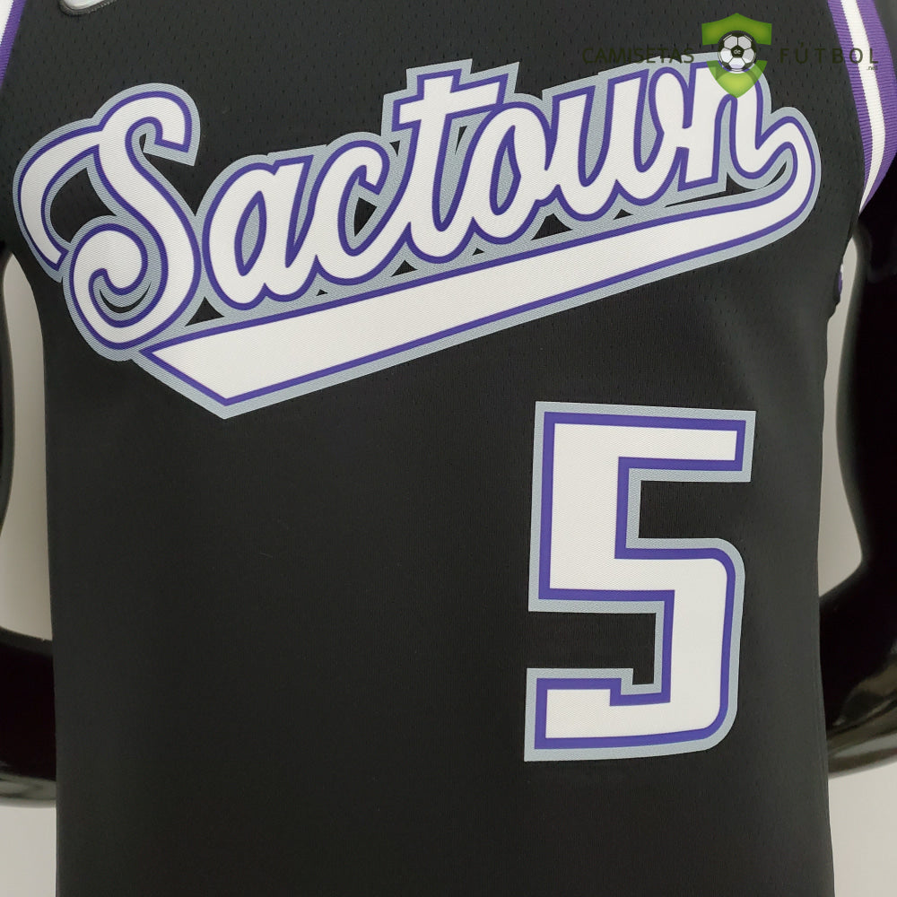 Camiseta Sacramento Kings 21-22 - Deaaron Fox 5 Negro Nba