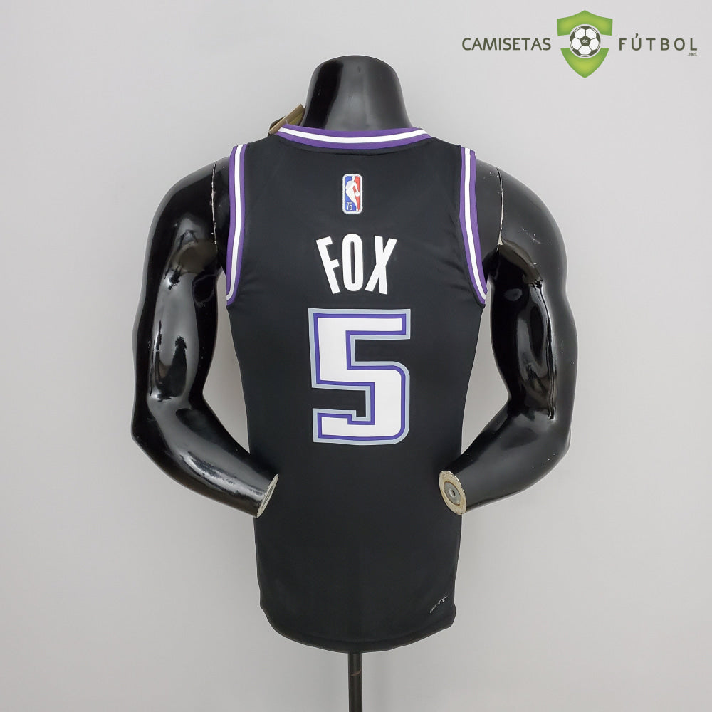 Camiseta Sacramento Kings 21-22 - Deaaron Fox 5 Negro Nba