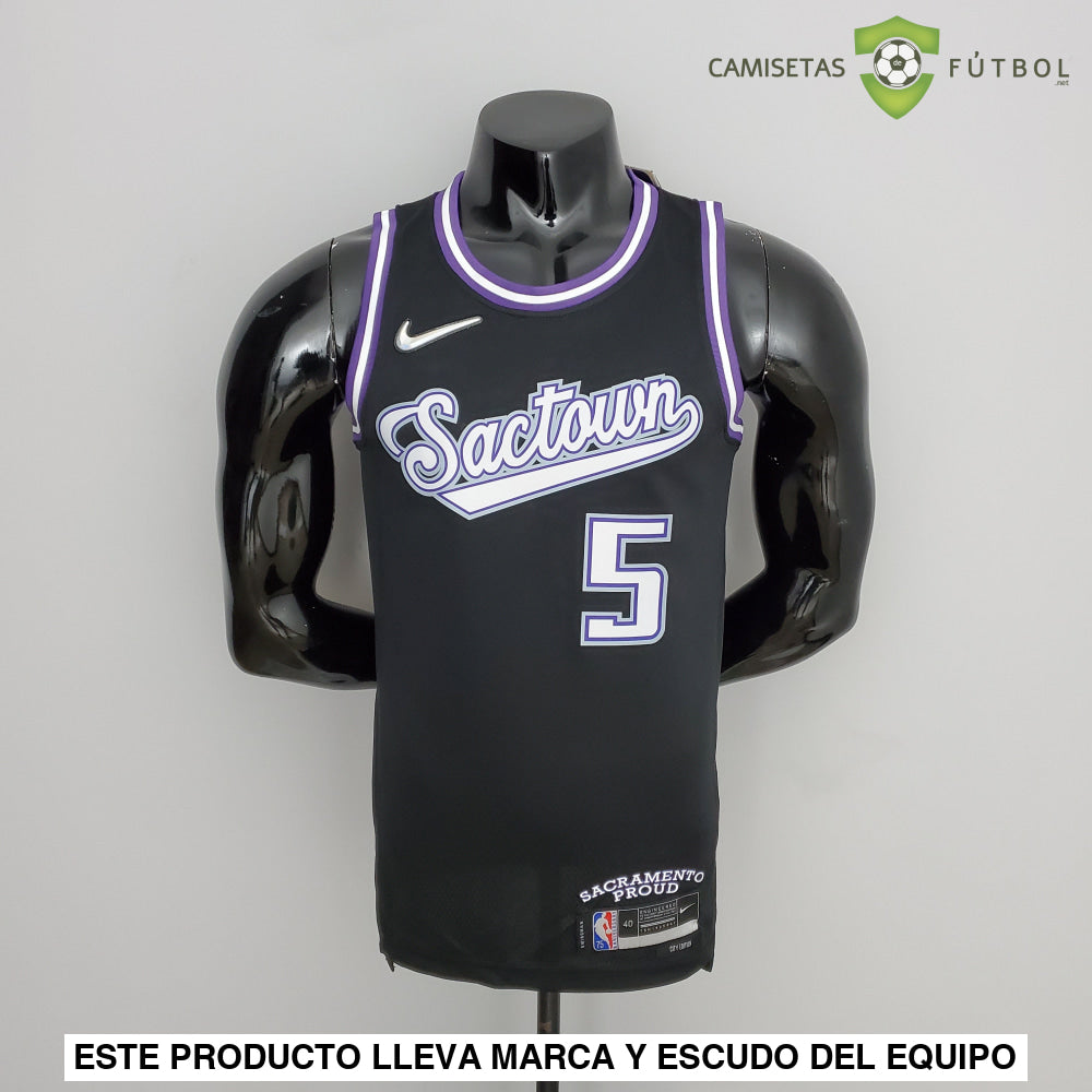 Camiseta Sacramento Kings 21-22 - Deaaron Fox 5 Negro Nba
