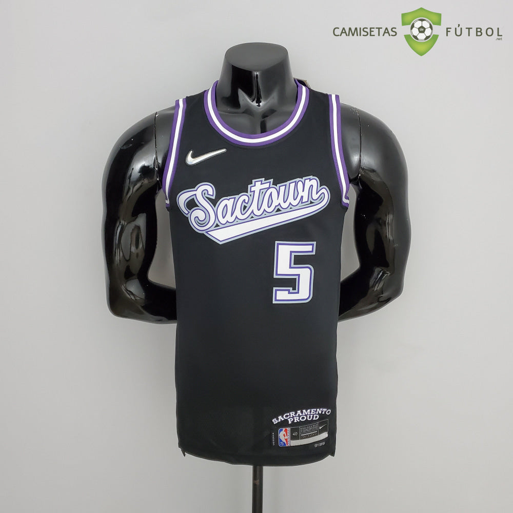 Camiseta Sacramento Kings 21-22 - Deaaron Fox 5 Negro Nba