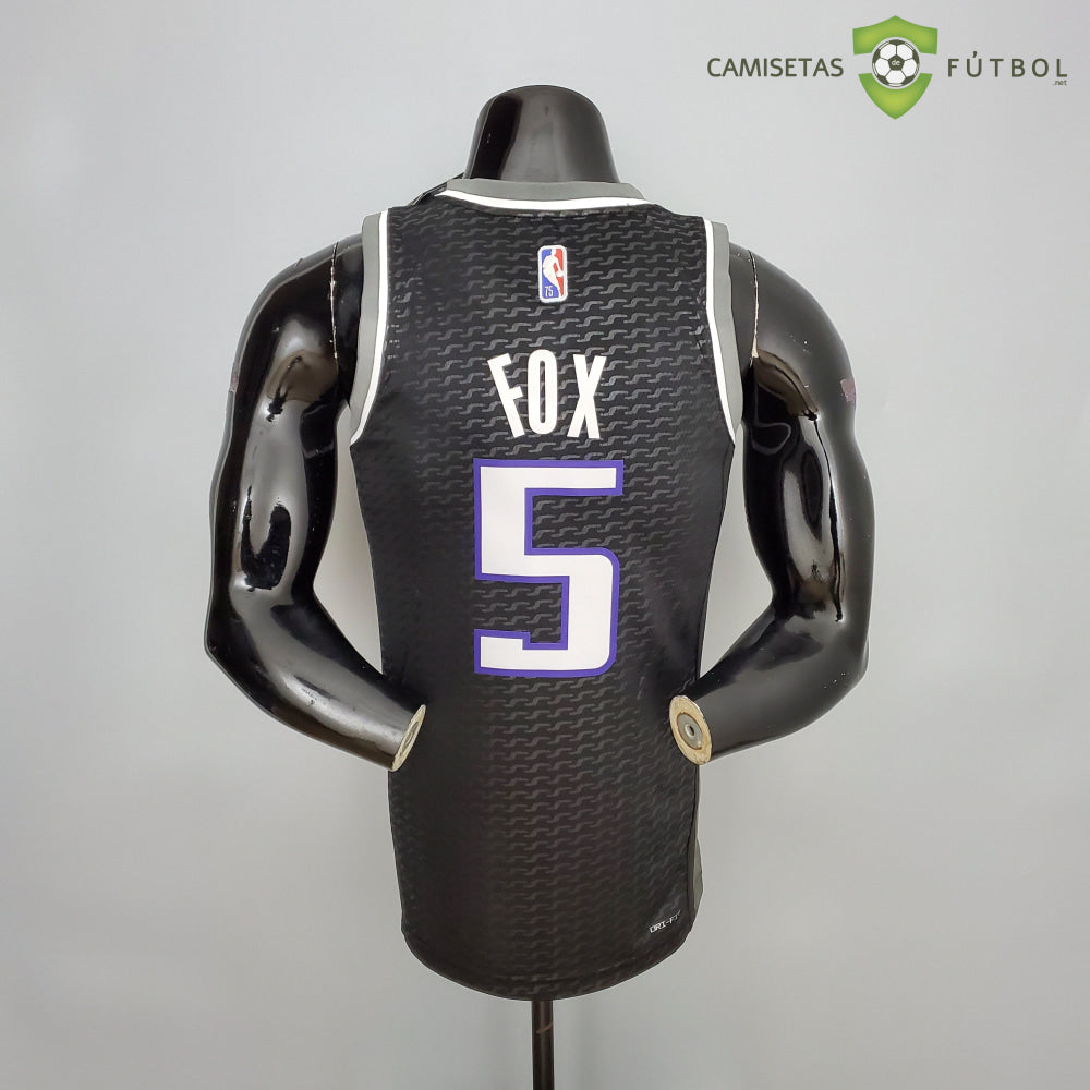 Camiseta Sacramento Kings 21-22 - Deaaron Fox 5 Negro Gris Nba