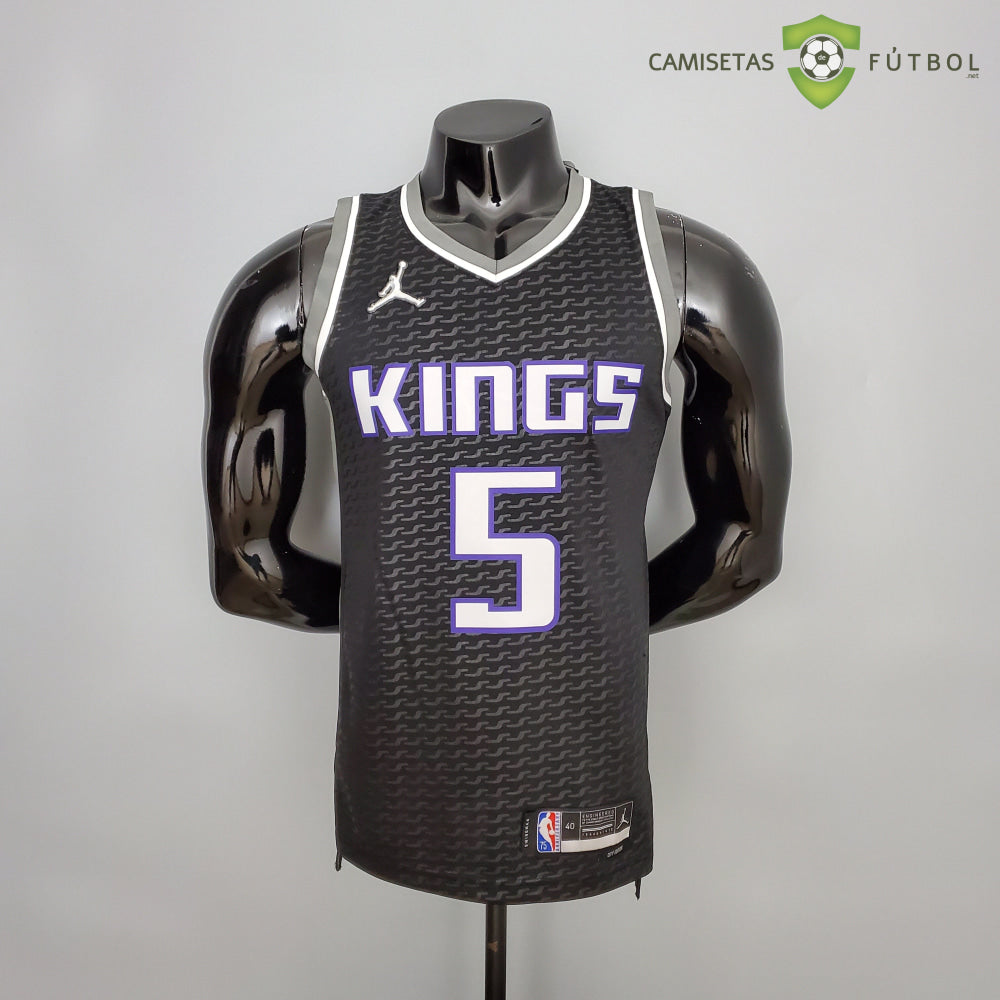 Camiseta Sacramento Kings 21-22 - Deaaron Fox 5 Negro Gris Nba