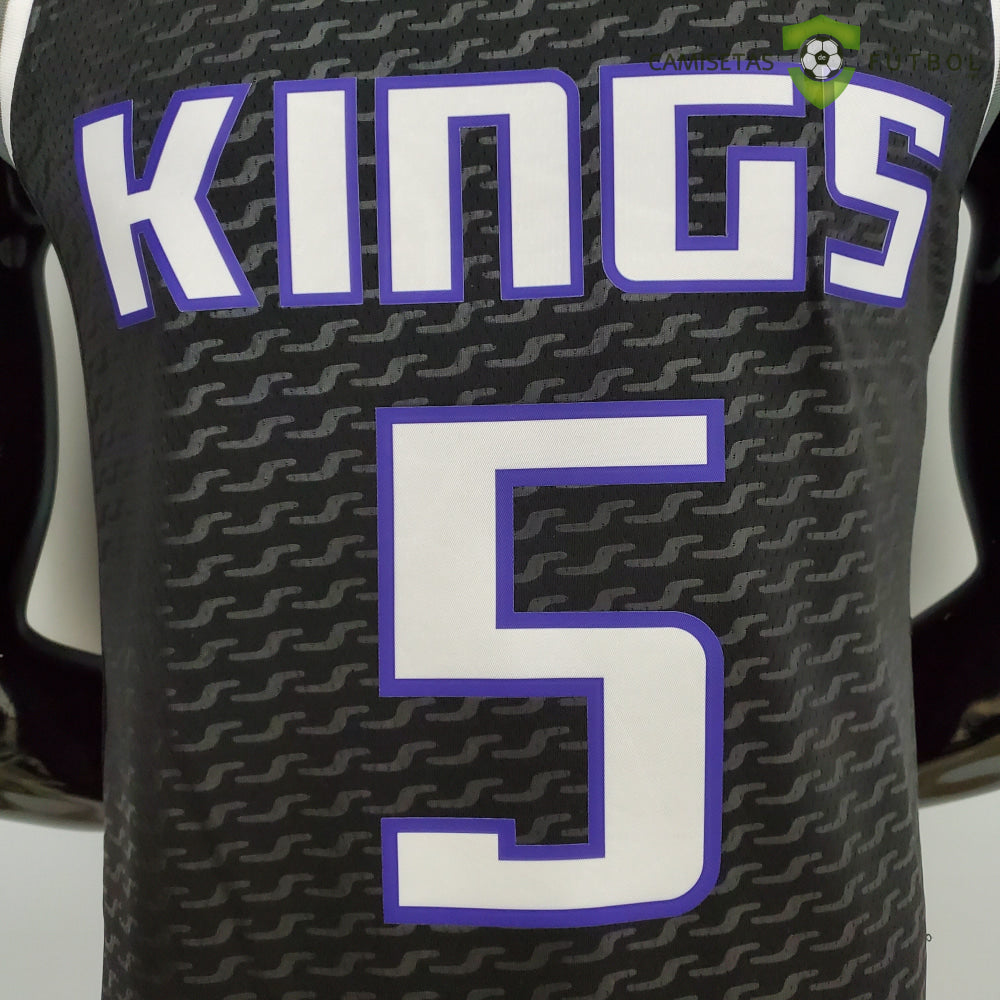 Camiseta Sacramento Kings 21-22 - Deaaron Fox 5 Negro Gris Nba