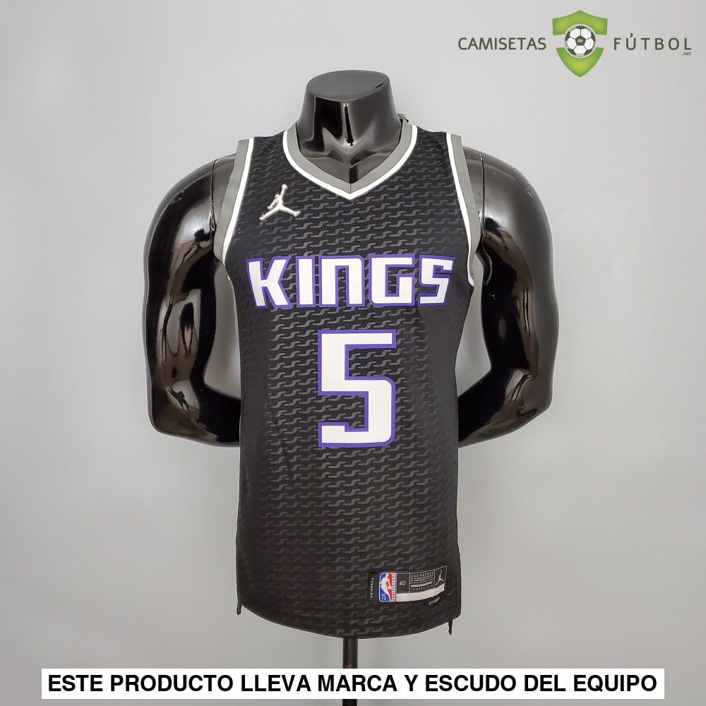Camiseta Sacramento Kings 21-22 - Deaaron Fox 5 Negro Gris Nba