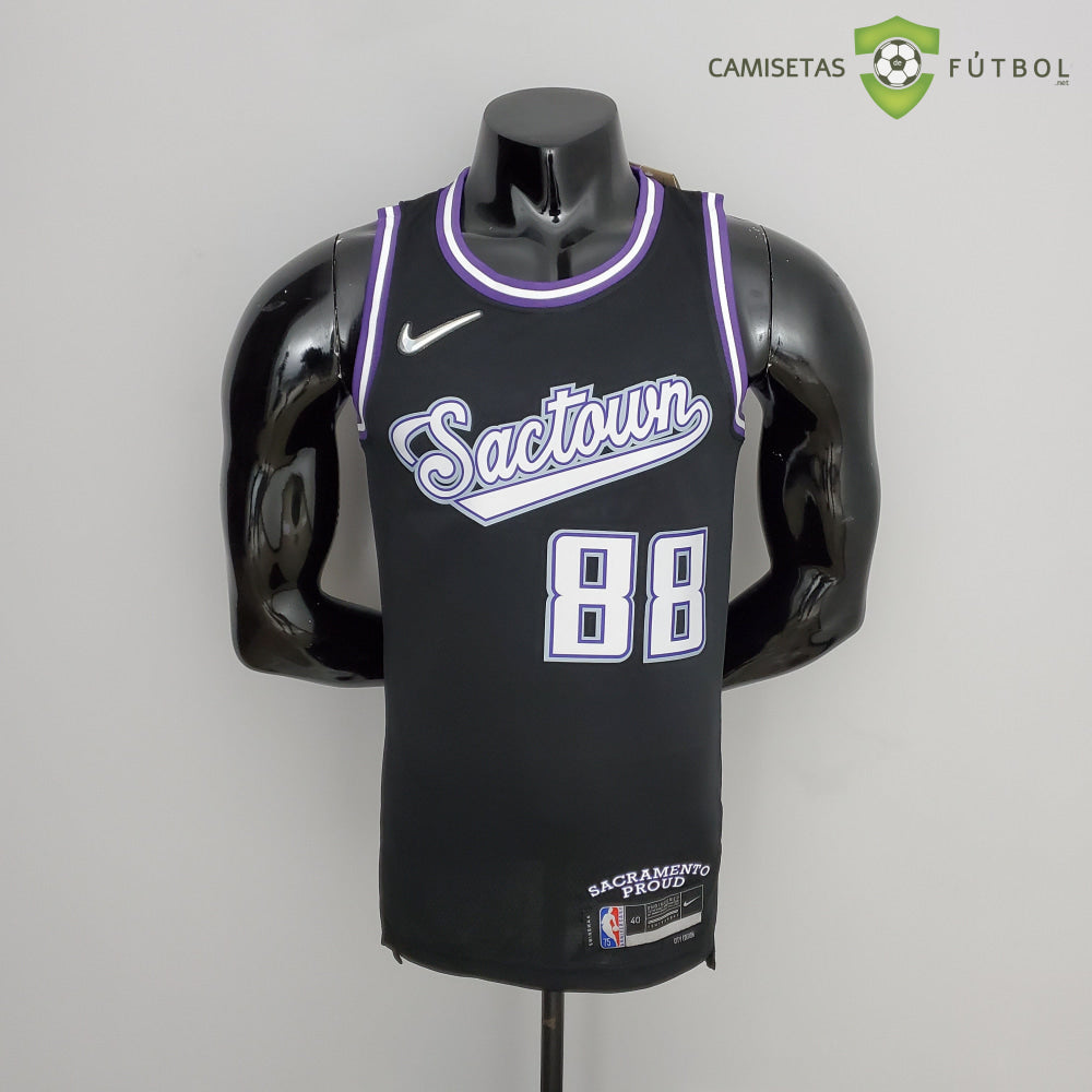 Camiseta Sacramento Kings 21-22 - Neemias Queta 88 Negro Nba