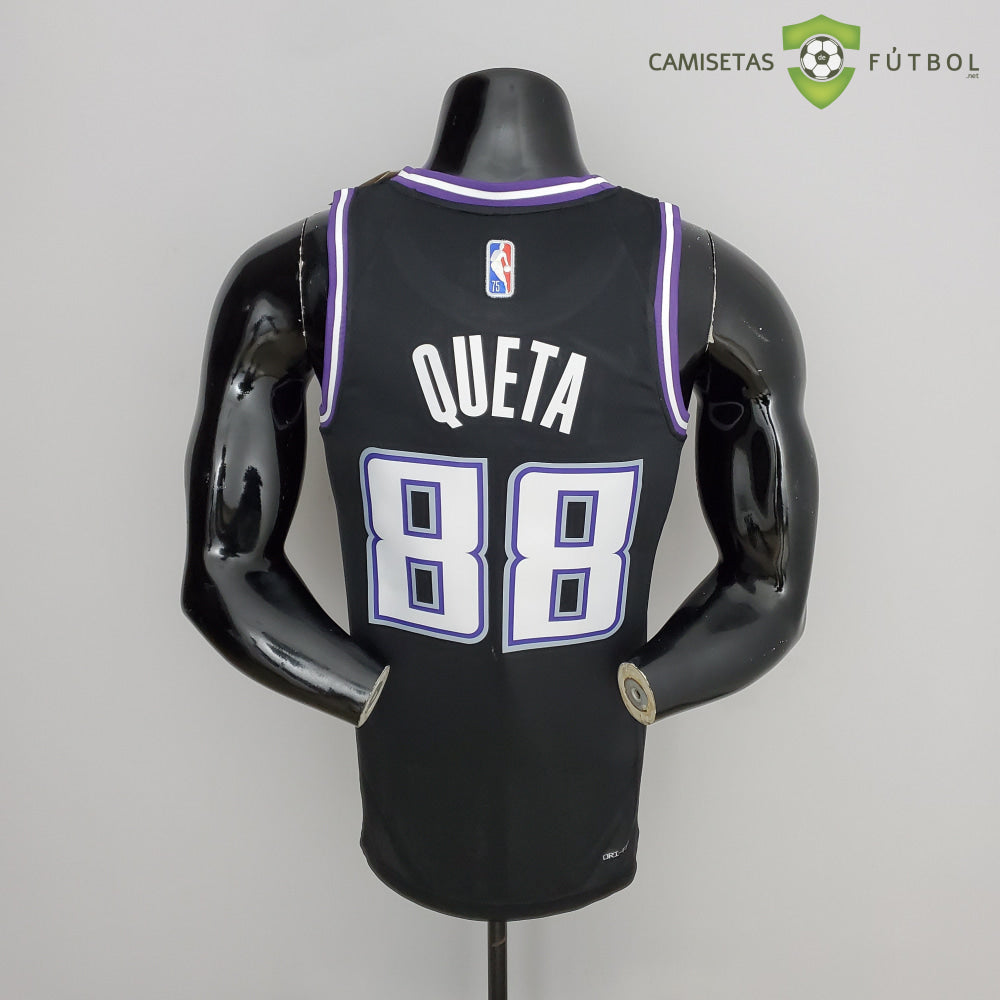 Camiseta Sacramento Kings 21-22 - Neemias Queta 88 Negro Nba