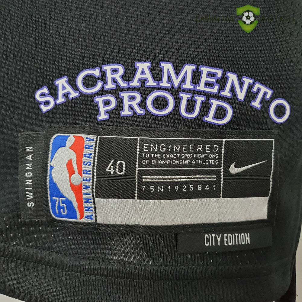 Camiseta Sacramento Kings 21-22 - Neemias Queta 88 Negro Nba