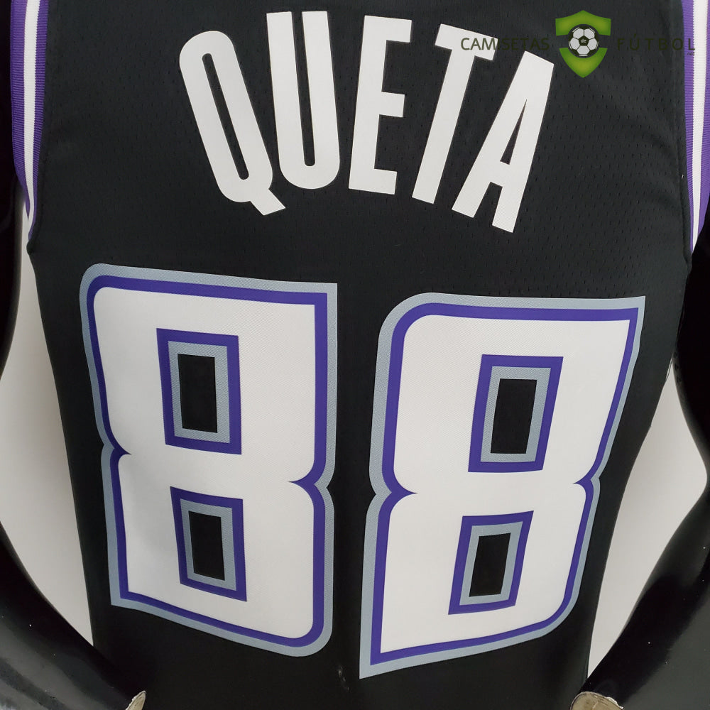 Camiseta Sacramento Kings 21-22 - Neemias Queta 88 Negro Nba