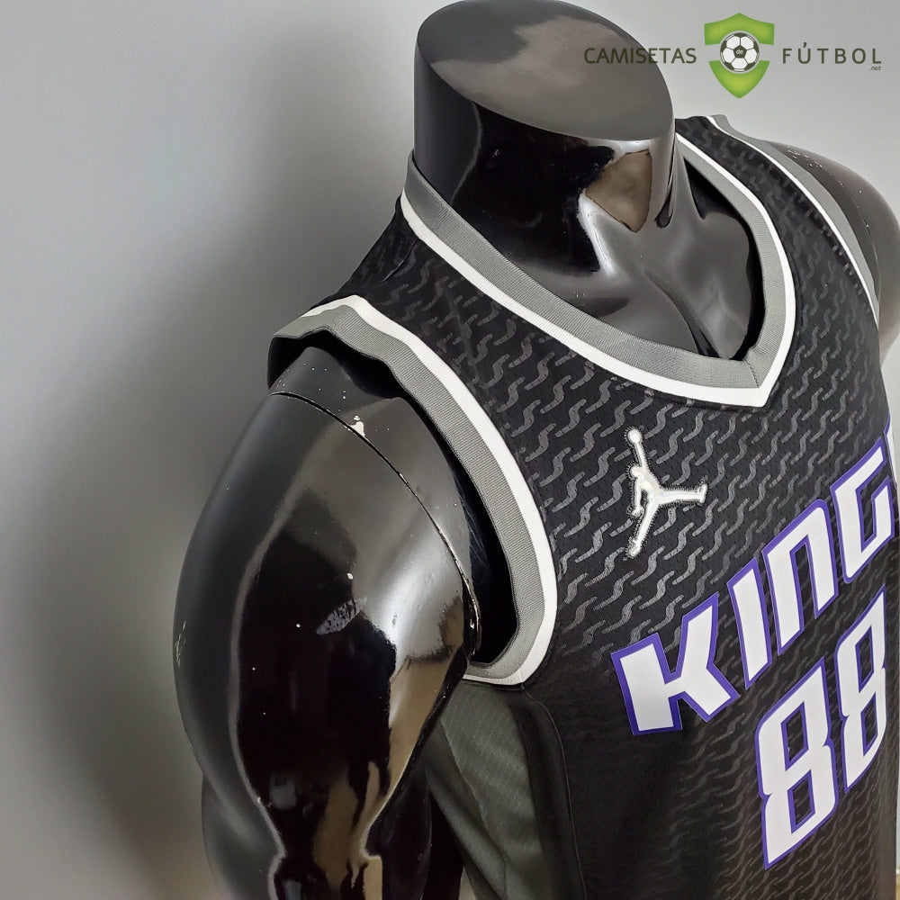 Camiseta Sacramento Kings 21-22 - Neemias Queta 88 Negro Gris Nba