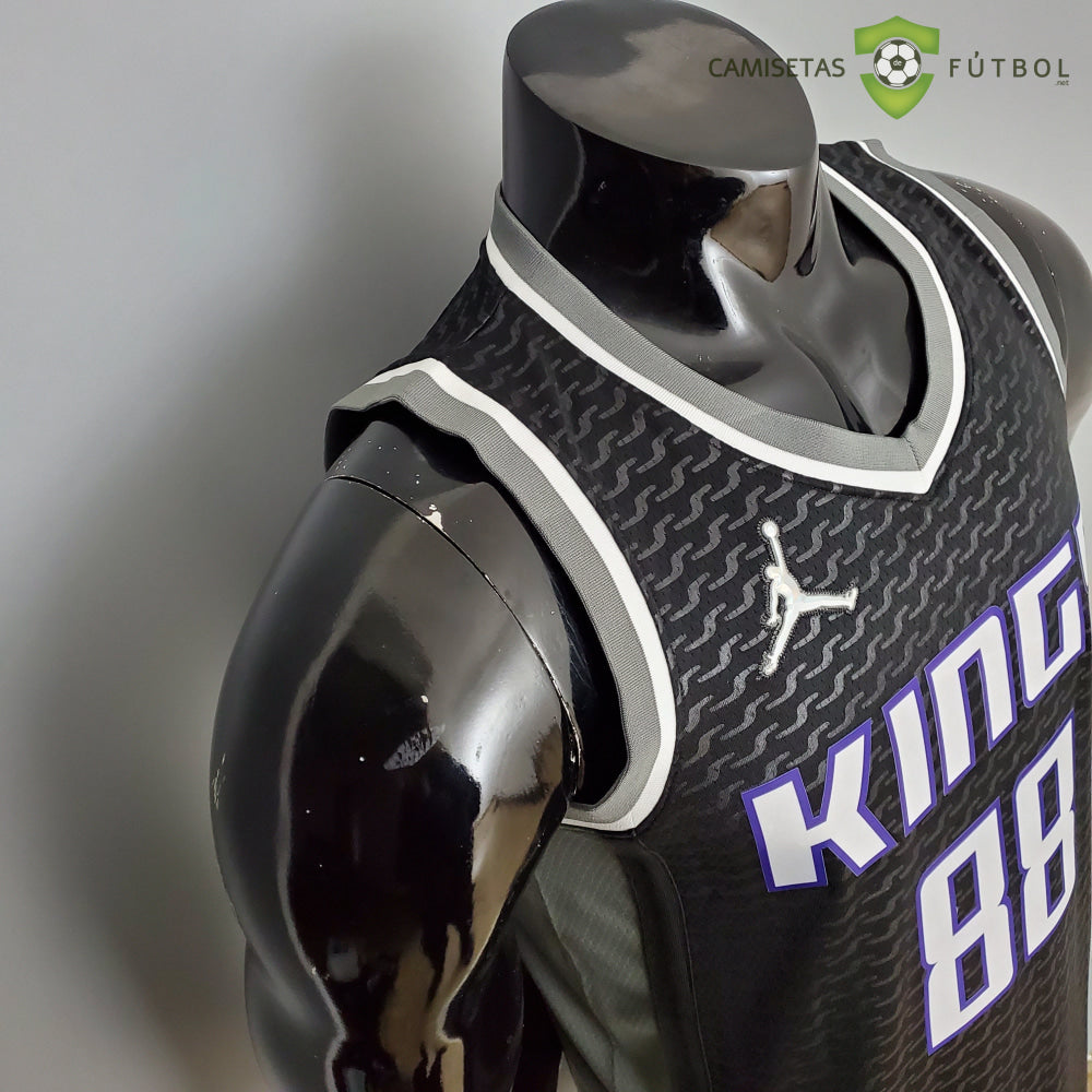 Camiseta Sacramento Kings 21-22 - Neemias Queta 88 Negro Gris Nba