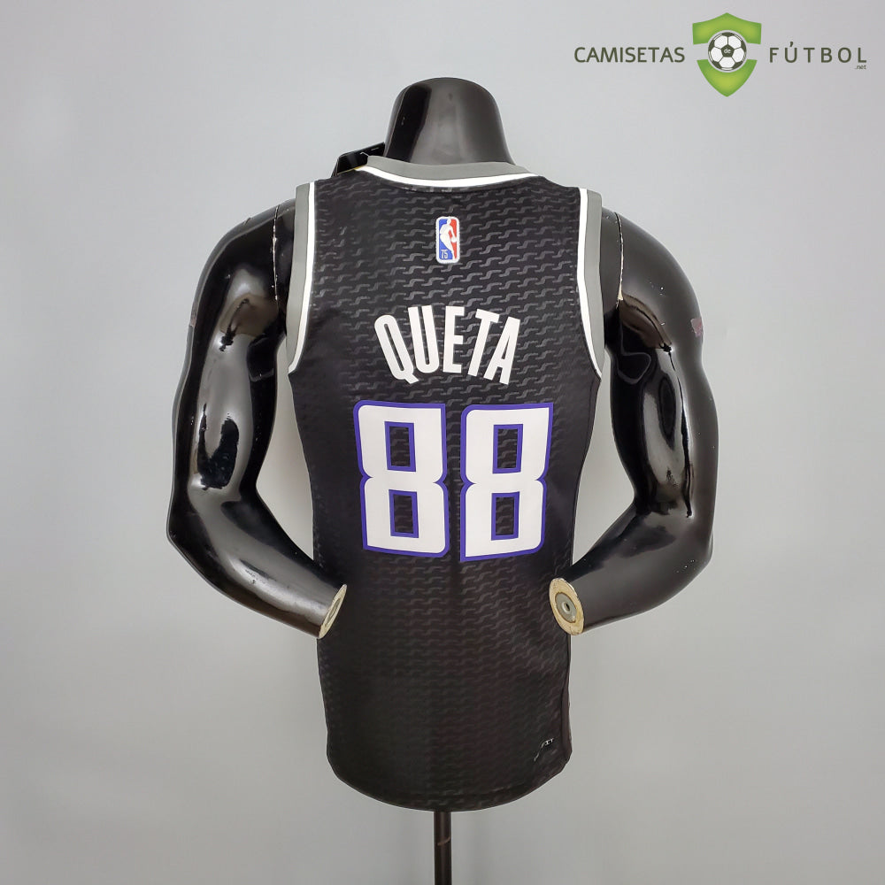 Camiseta Sacramento Kings 21-22 - Neemias Queta 88 Negro Gris Nba