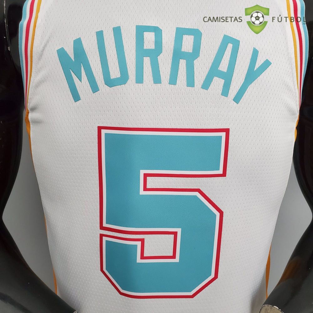 Camiseta San Antonio Spurs 21-22 - Dejounte Murray 5 Blanco/Colores Nba