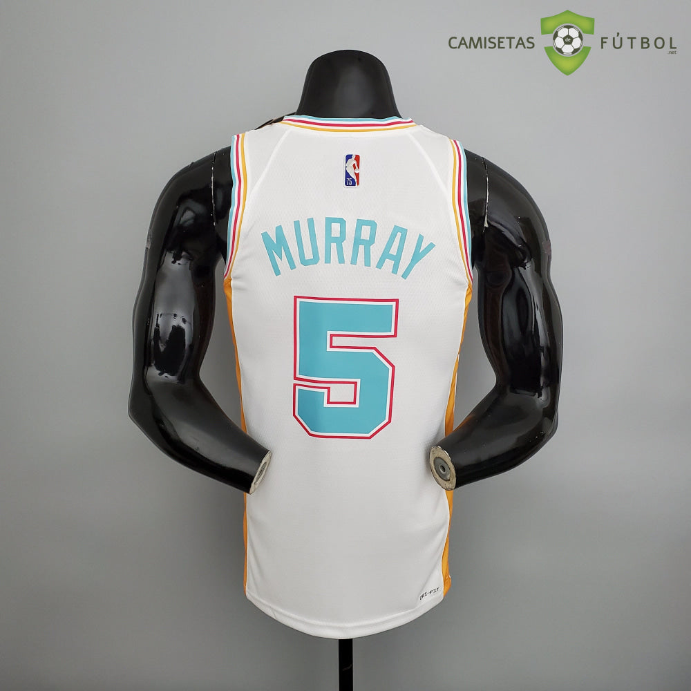 Camiseta San Antonio Spurs 21-22 - Dejounte Murray 5 Blanco/Colores Nba