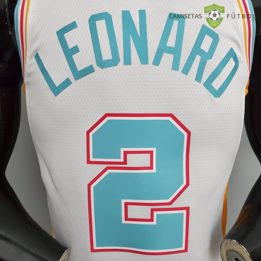 Camiseta San Antonio Spurs 21-22 - Kawhi Leonard 2 Blanco/Colores Nba