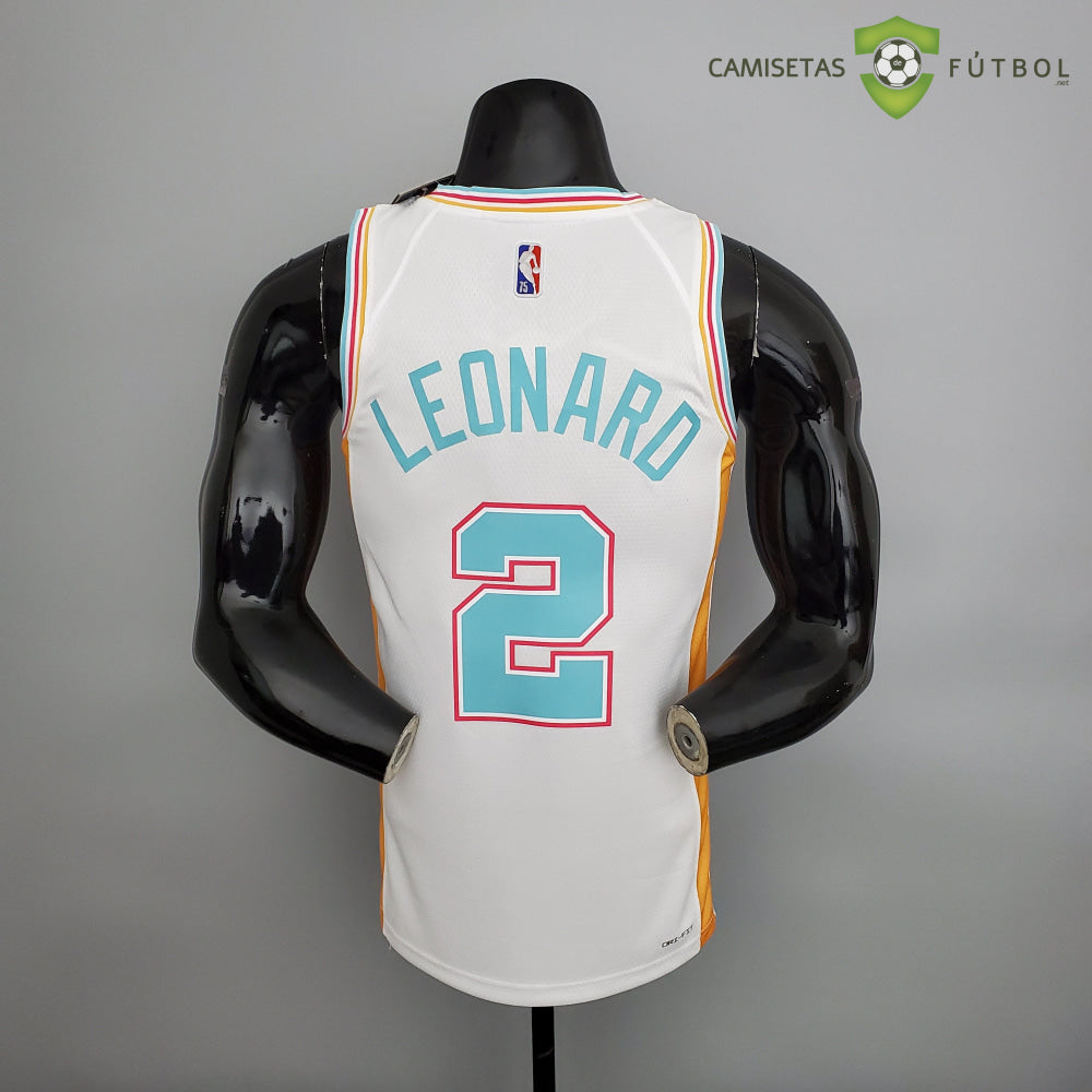 Camiseta San Antonio Spurs 21-22 - Kawhi Leonard 2 Blanco/Colores Nba