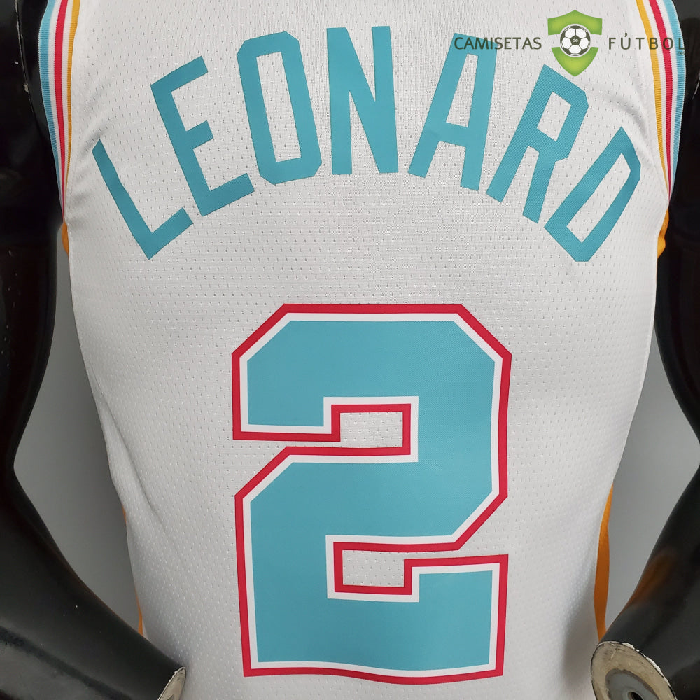 Camiseta San Antonio Spurs 21-22 - Kawhi Leonard 2 Blanco/Colores Nba