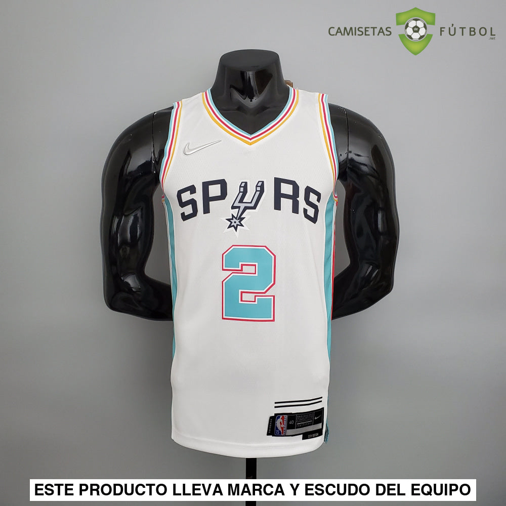 Camiseta San Antonio Spurs 21-22 - Kawhi Leonard 2 Blanco/Colores Nba