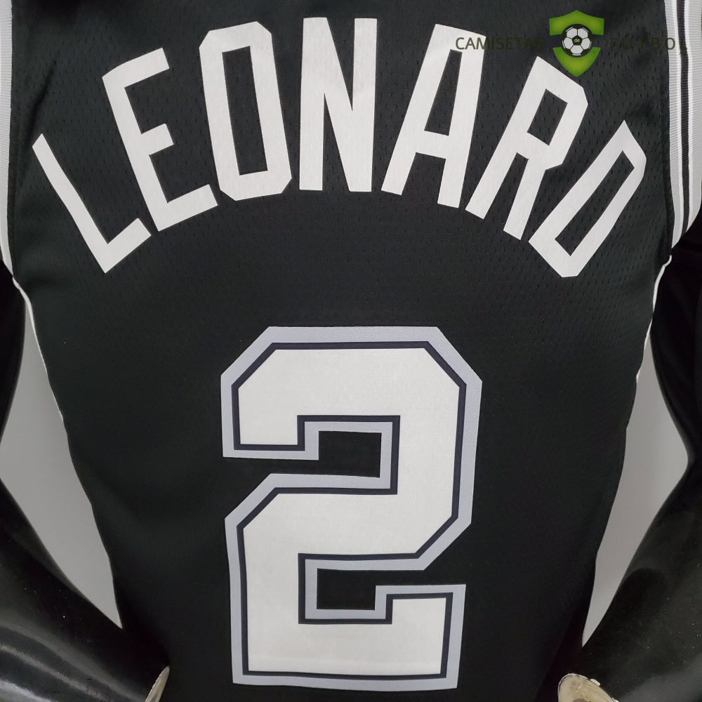 Camiseta San Antonio Spurs 21-22 - Kawhi Leonard 2 Negro Nba