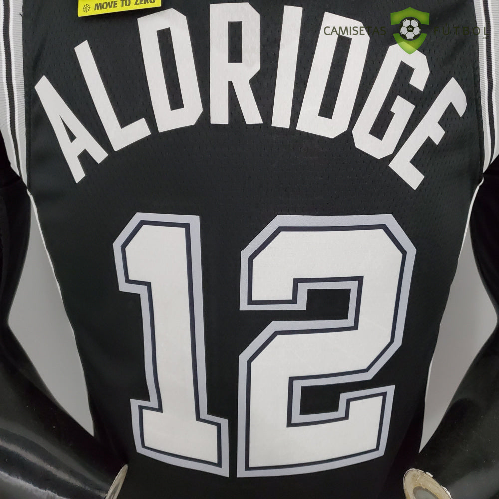 Camiseta San Antonio Spurs 21-22 - Lamarcus Aldridge 12 Negro Nba