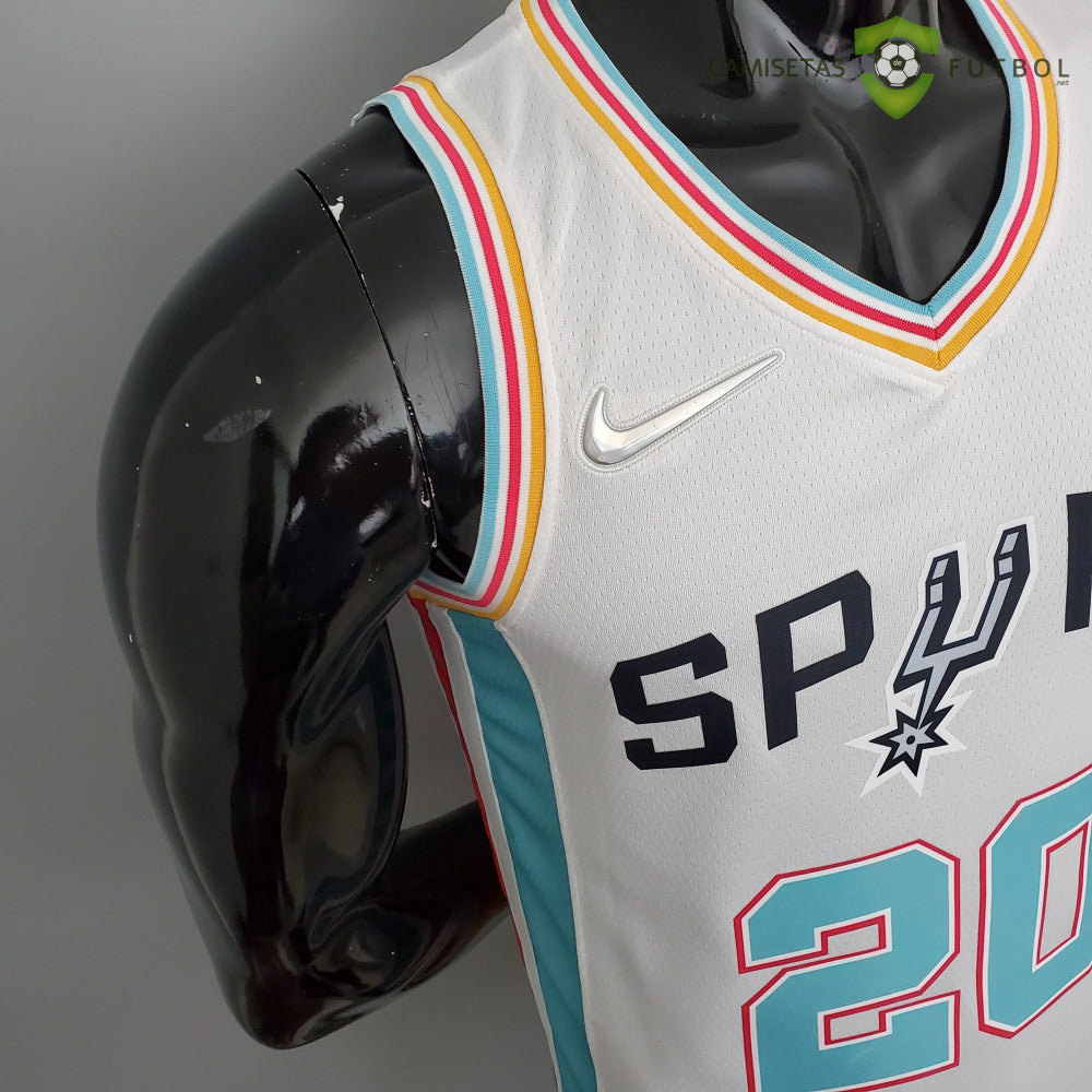 Camiseta San Antonio Spurs 21-22 - Manu Ginobili 20 Blanco/Colores Nba