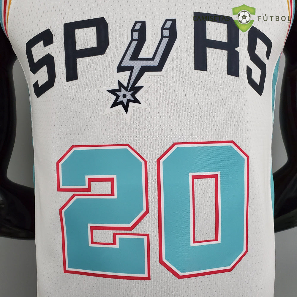 Camiseta San Antonio Spurs 21-22 - Manu Ginobili 20 Blanco/Colores Nba