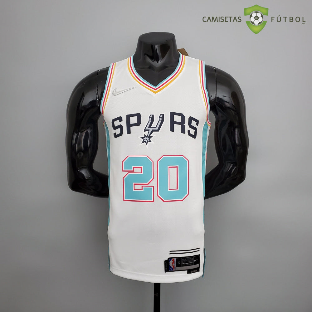 Camiseta San Antonio Spurs 21-22 - Manu Ginobili 20 Blanco/Colores Nba