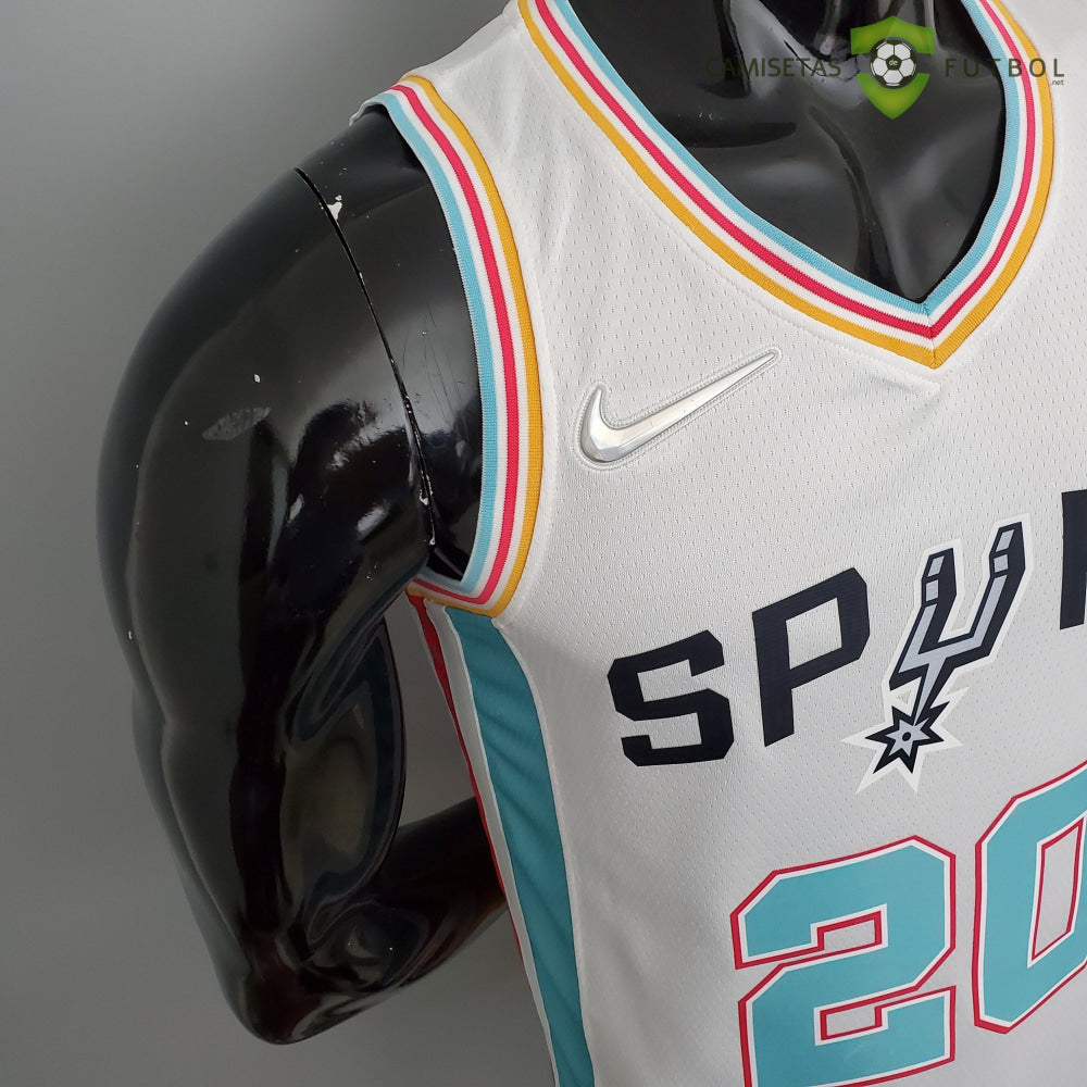 Camiseta San Antonio Spurs 21-22 - Manu Ginobili 20 Blanco/Colores Nba
