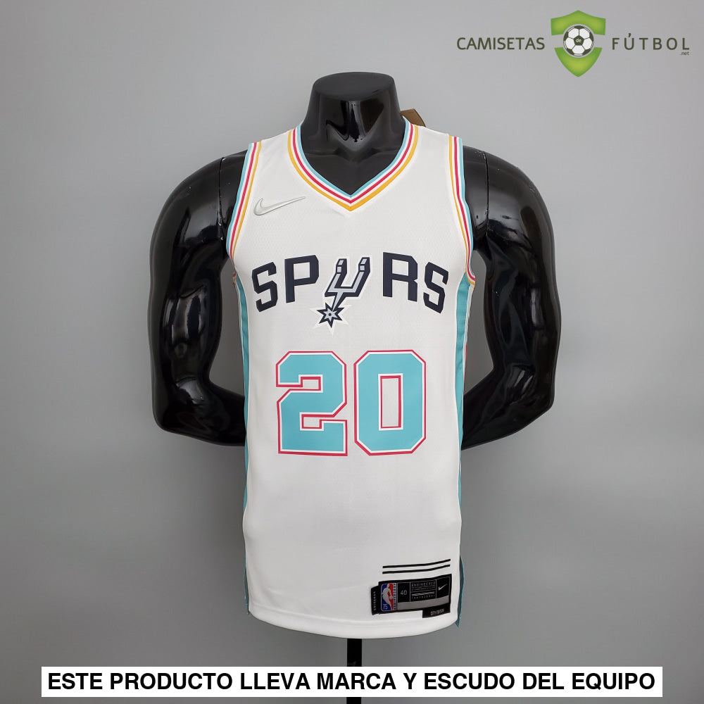 Camiseta San Antonio Spurs 21-22 - Manu Ginobili 20 Blanco/Colores Nba