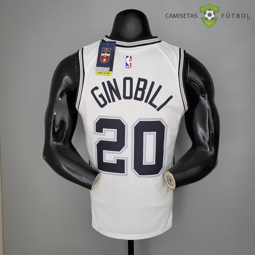 Camiseta San Antonio Spurs 21-22 - Manu Ginobili 20 Blanco Nba