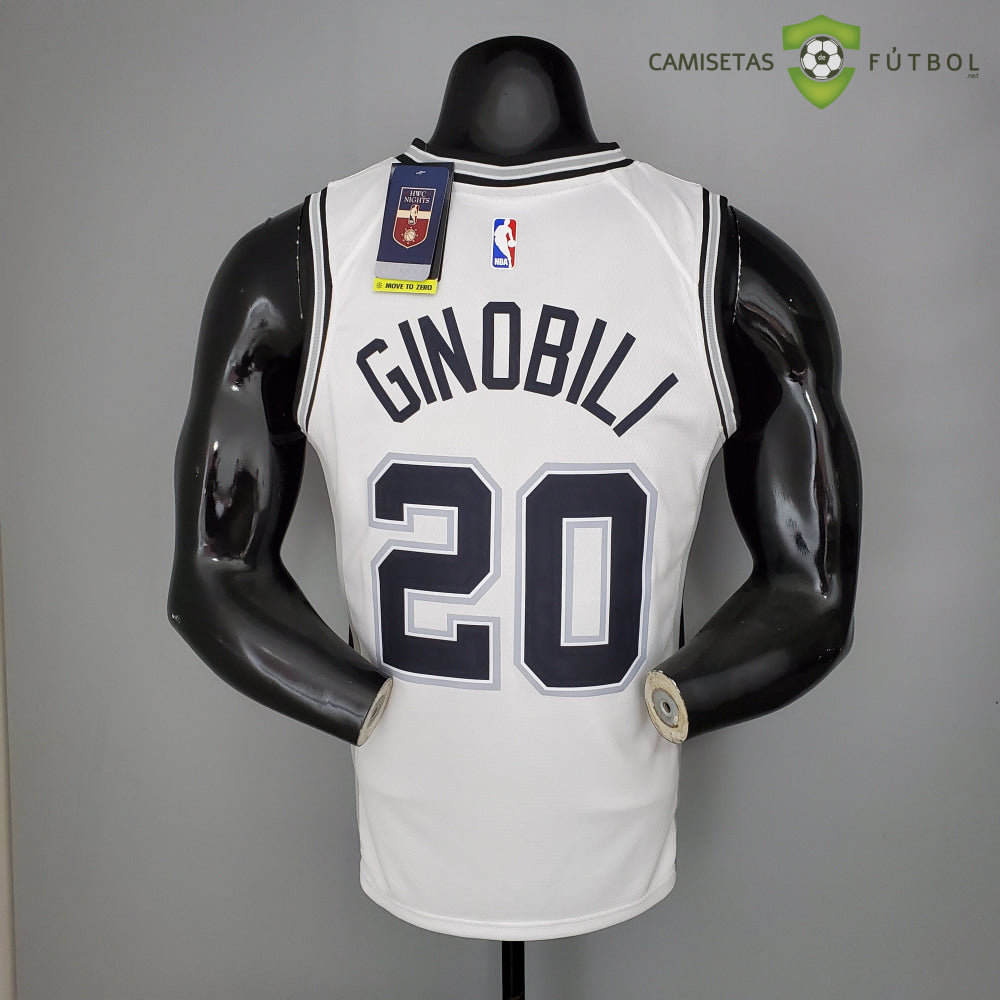 Camiseta San Antonio Spurs 21-22 - Manu Ginobili 20 Blanco Nba