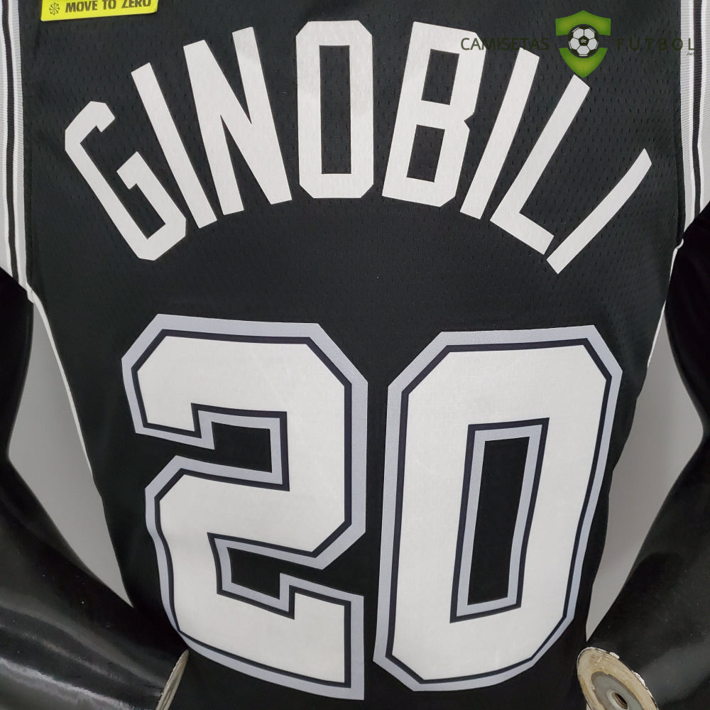 Camiseta San Antonio Spurs 21-22 - Manu Ginobili 20 Negro Nba