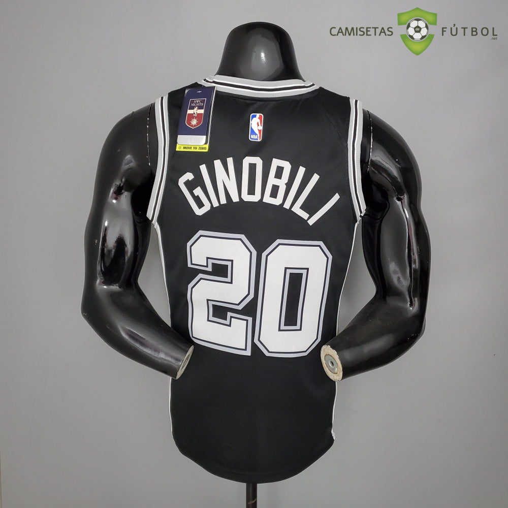 Camiseta San Antonio Spurs 21-22 - Manu Ginobili 20 Negro Nba
