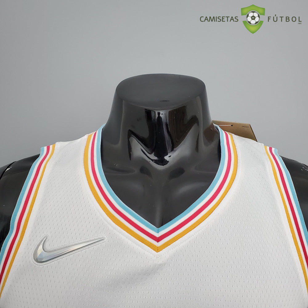 Camiseta San Antonio Spurs 21-22 - Tim Duncan 21 Blanco/Colores Nba