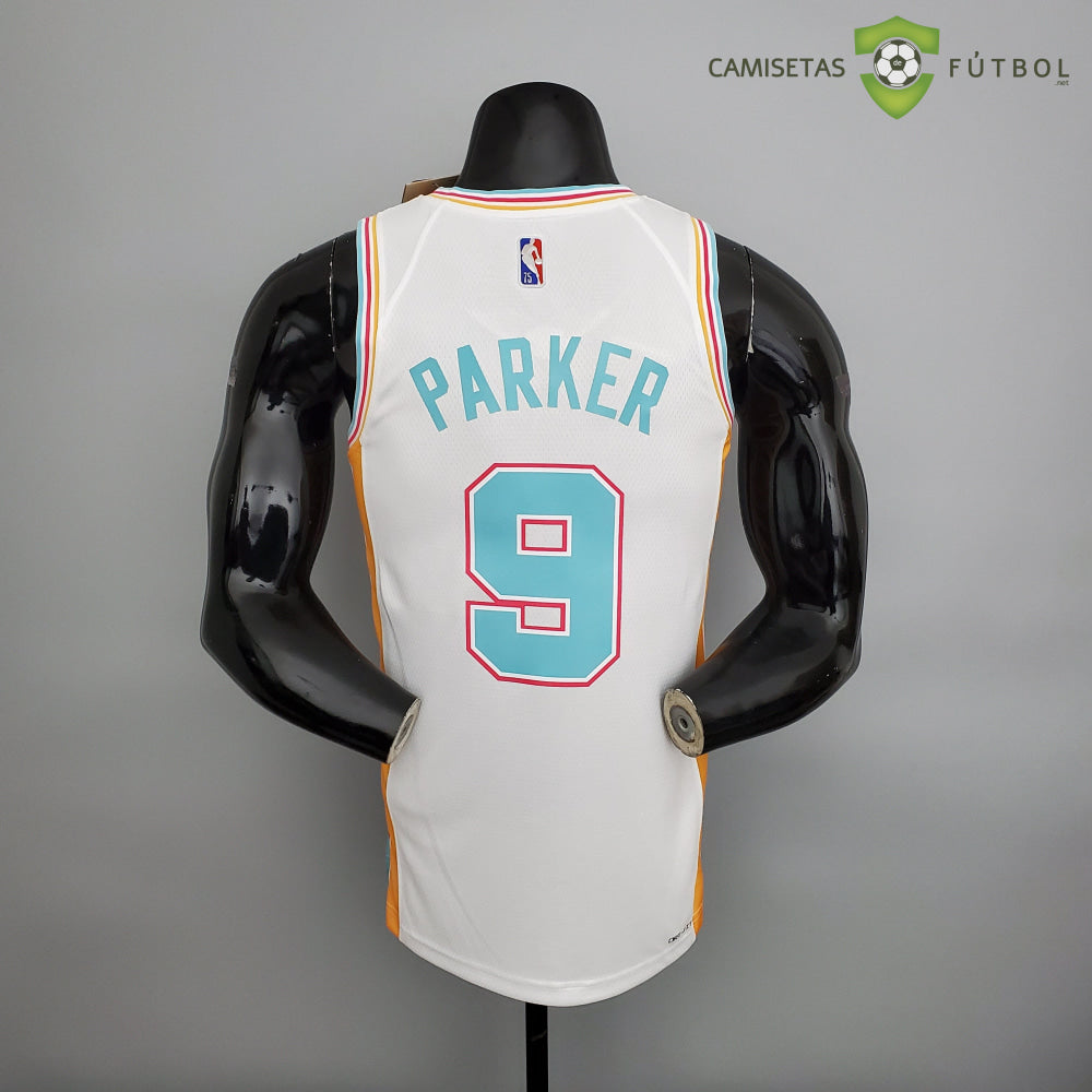 Camiseta San Antonio Spurs 21-22 - Tony Parker 9 Blanco/Colores Nba