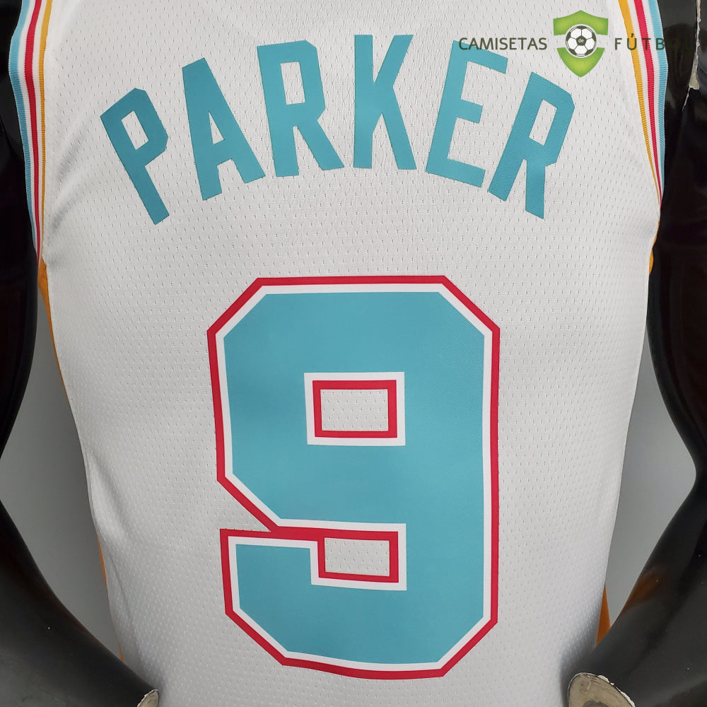Camiseta San Antonio Spurs 21-22 - Tony Parker 9 Blanco/Colores Nba