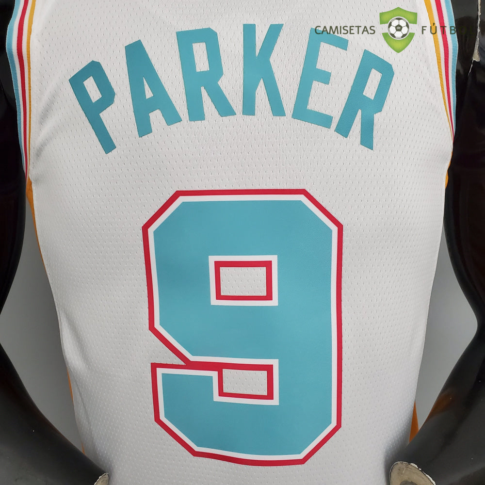 Camiseta San Antonio Spurs 21-22 - Tony Parker 9 Blanco/Colores Nba