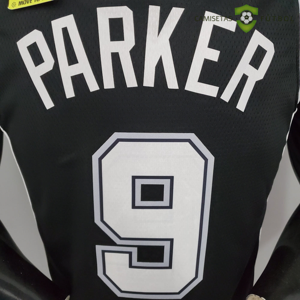 Camiseta San Antonio Spurs 21-22 - Tony Parker 9 Negro Nba