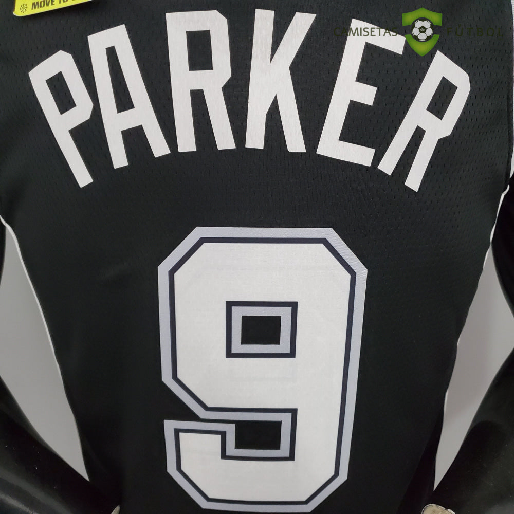 Camiseta San Antonio Spurs 21-22 - Tony Parker 9 Negro Nba