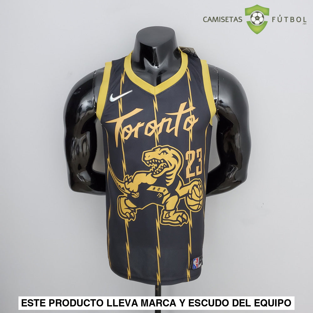 Camiseta Toronto Raptors 21-22 - Fred Vanvleet 23 Negro Dorado Nba