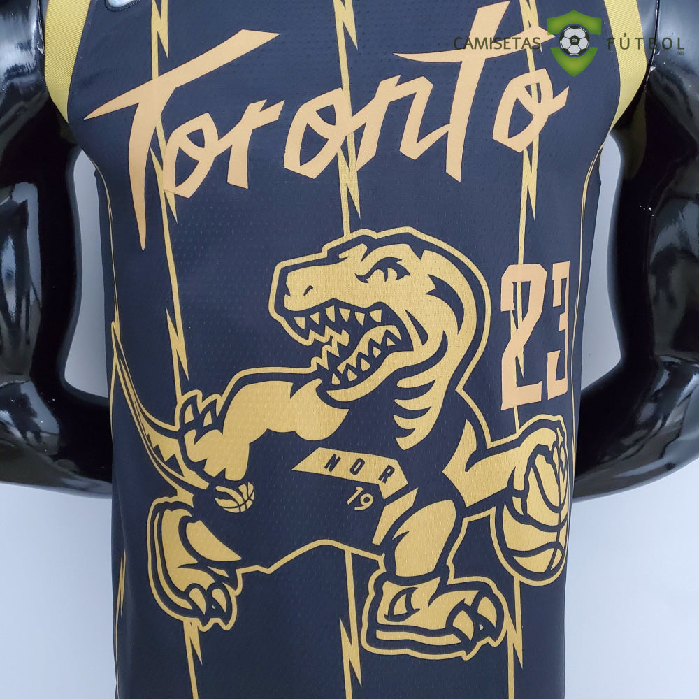 Camiseta Toronto Raptors 21-22 - Fred Vanvleet 23 Negro Dorado Nba