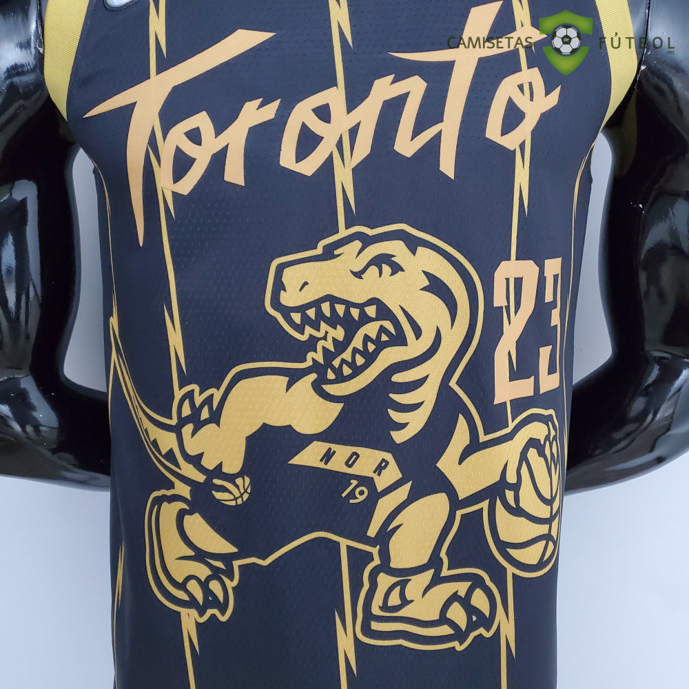 Camiseta Toronto Raptors 21-22 - Fred Vanvleet 23 Negro Dorado Nba