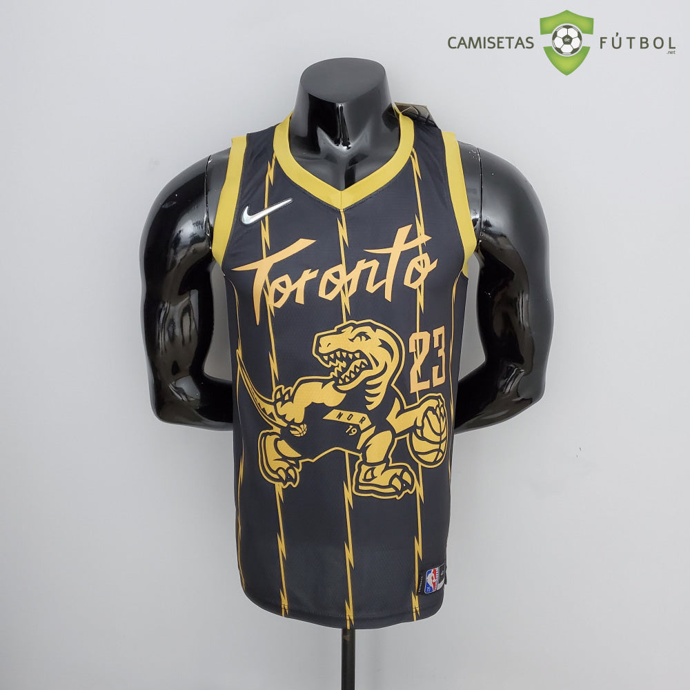 Camiseta Toronto Raptors 21-22 - Fred Vanvleet 23 Negro Dorado Nba