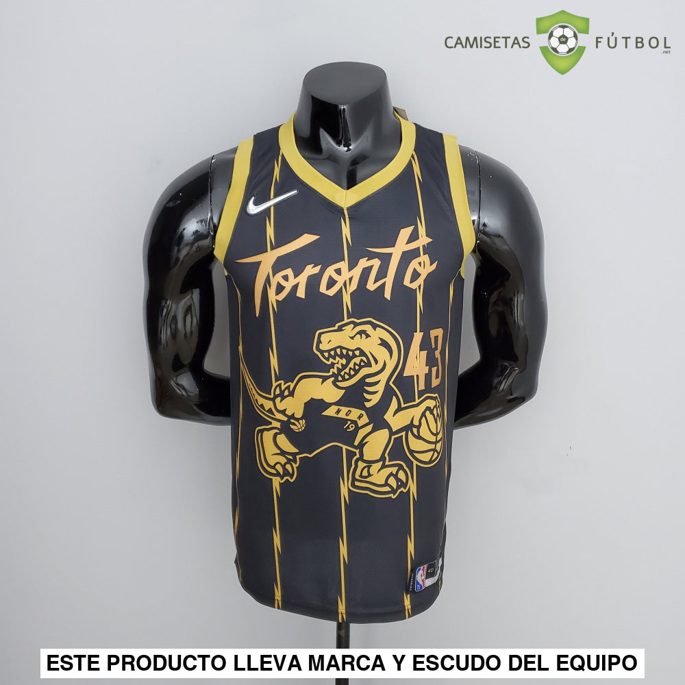 Camiseta Toronto Raptors 21-22 - Pascal Siakam 43 Negro Dorado Nba