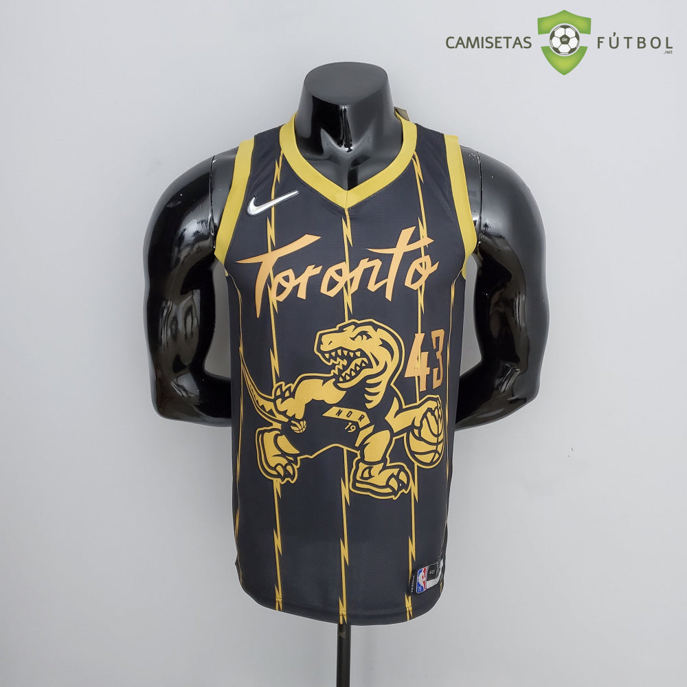 Camiseta Toronto Raptors 21-22 - Pascal Siakam 43 Negro Dorado Nba