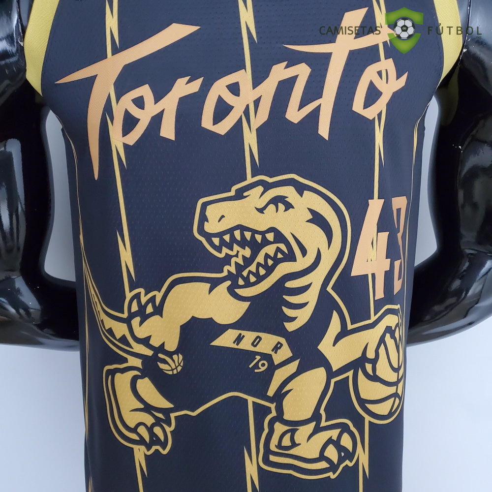 Camiseta Toronto Raptors 21-22 - Pascal Siakam 43 Negro Dorado Nba