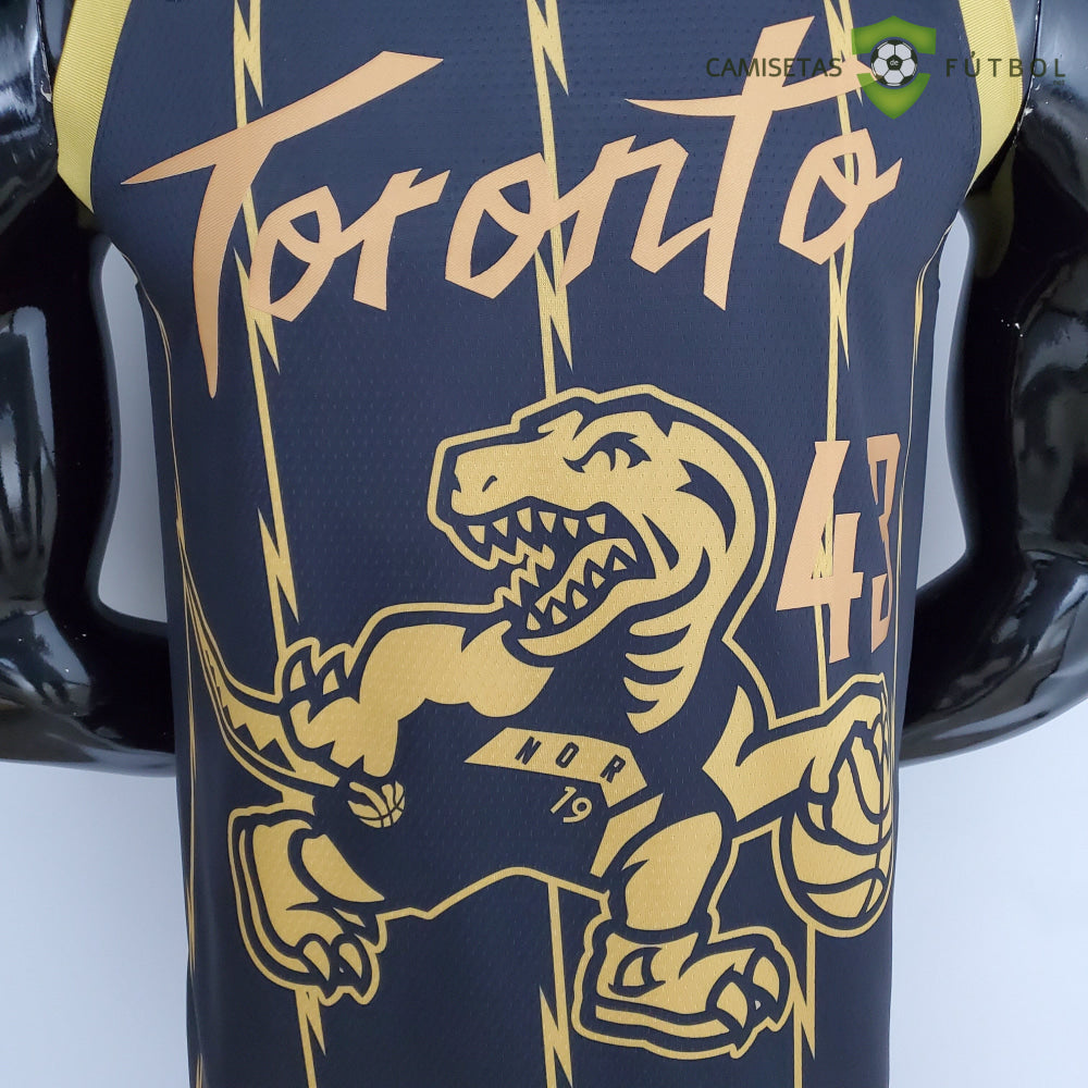 Camiseta Toronto Raptors 21-22 - Pascal Siakam 43 Negro Dorado Nba