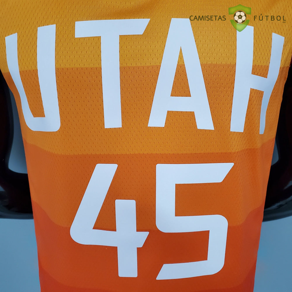 Camiseta Utah Jazz 21-22 - Donovan Mitchell 45 Amarillo Rojo Nba